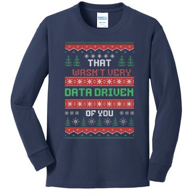 That WasnT Very Data Driven Of You Christmas Xmas Pajamas Kids Long Sleeve Shirt