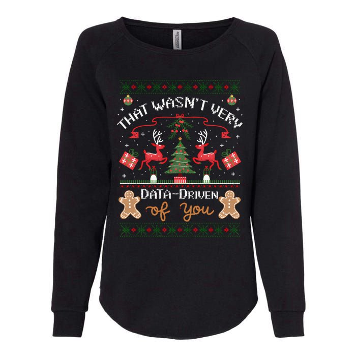 That WasnT Very Data Driven Of You Ugly Christmas Sweaters Womens California Wash Sweatshirt