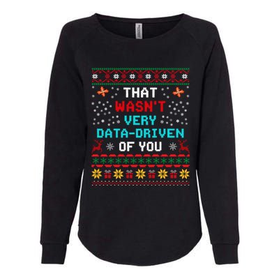 That WasnT Very Data Driven Of You Ugly Sweater Christmas Womens California Wash Sweatshirt