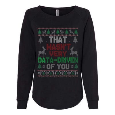 That WasnT Very Data Driven Of You Christmas Xmas Pajamas Womens California Wash Sweatshirt