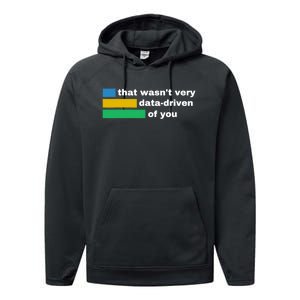 That WasnT Very Data Driven Of You Funny Data Analyst Geek Performance Fleece Hoodie