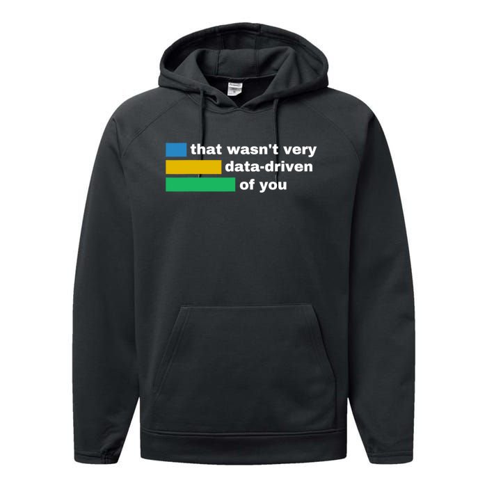 That WasnT Very Data Driven Of You Funny Data Analyst Geek Performance Fleece Hoodie