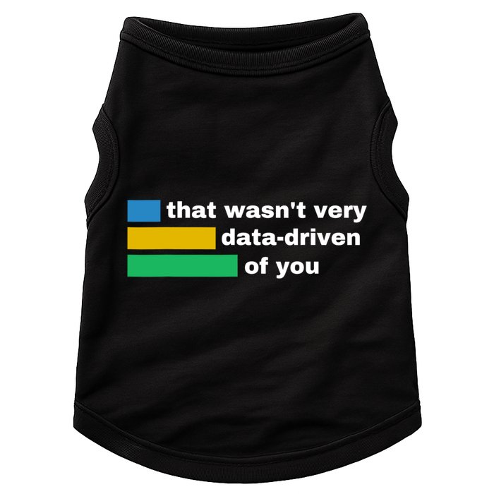 That WasnT Very Data Driven Of You Funny Data Analyst Geek Doggie Tank