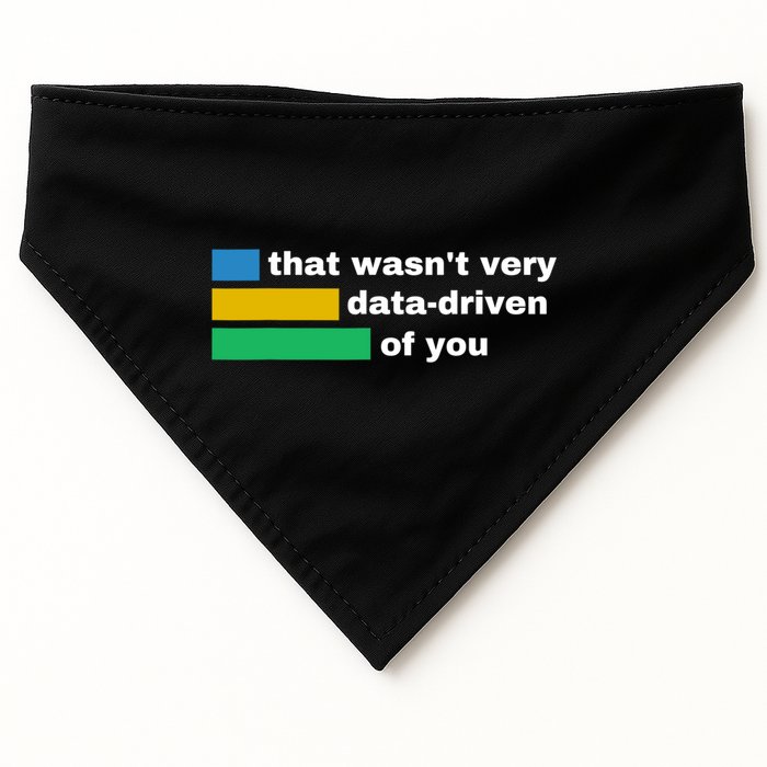 That WasnT Very Data Driven Of You Funny Data Analyst Geek USA-Made Doggie Bandana