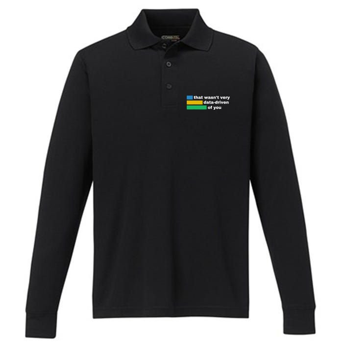 That WasnT Very Data Driven Of You Funny Data Analyst Geek Performance Long Sleeve Polo