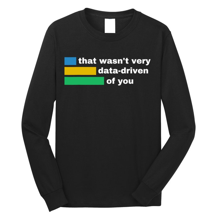 That WasnT Very Data Driven Of You Funny Data Analyst Geek Long Sleeve Shirt