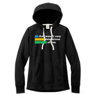 That WasnT Very Data Driven Of You Funny Data Analyst Geek Women's Fleece Hoodie