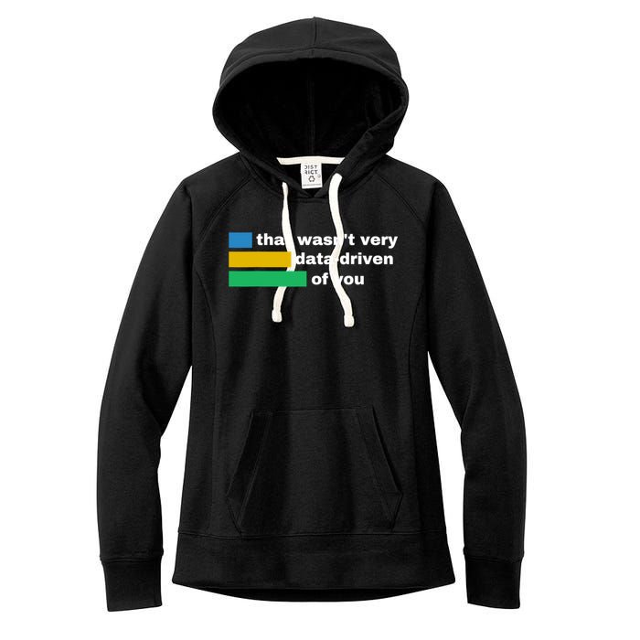 That WasnT Very Data Driven Of You Funny Data Analyst Geek Women's Fleece Hoodie