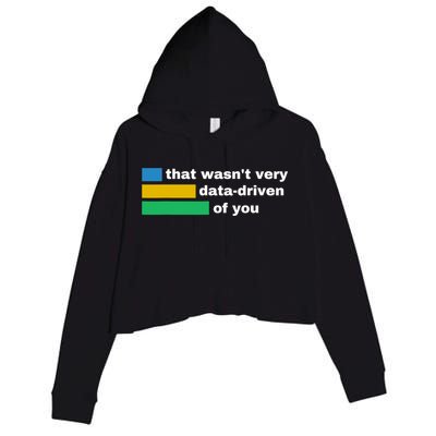 That WasnT Very Data Driven Of You Funny Data Analyst Geek Crop Fleece Hoodie