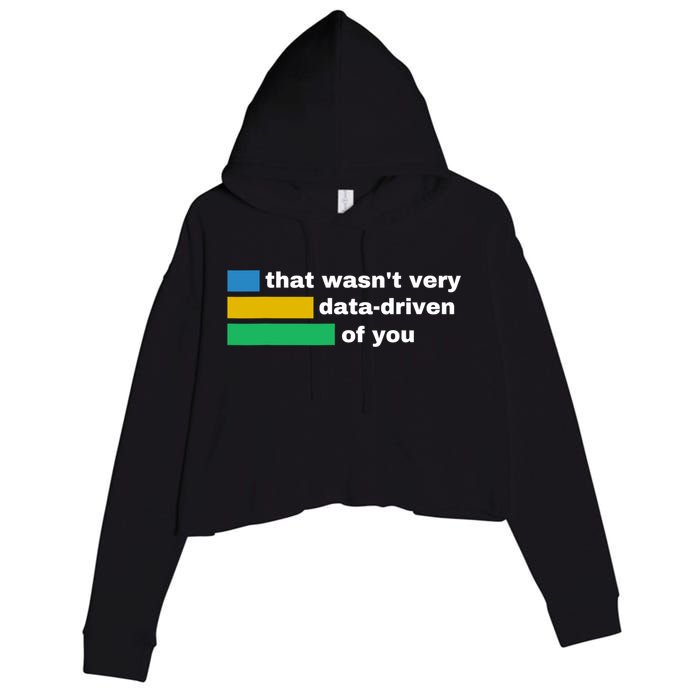 That WasnT Very Data Driven Of You Funny Data Analyst Geek Crop Fleece Hoodie