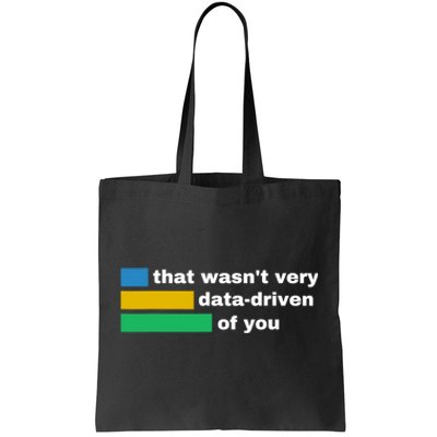 That WasnT Very Data Driven Of You Funny Data Analyst Geek Tote Bag