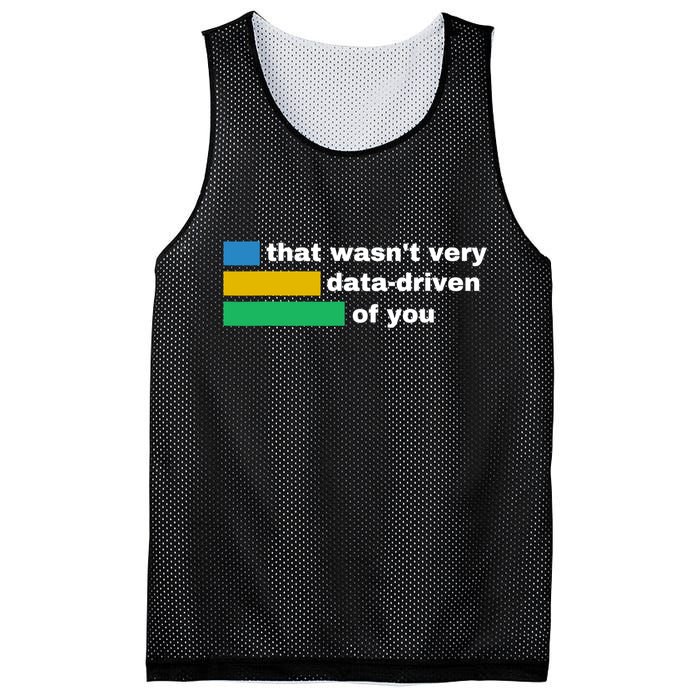 That WasnT Very Data Driven Of You Funny Data Analyst Geek Mesh Reversible Basketball Jersey Tank