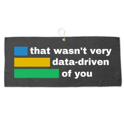 That WasnT Very Data Driven Of You Funny Data Analyst Geek Large Microfiber Waffle Golf Towel