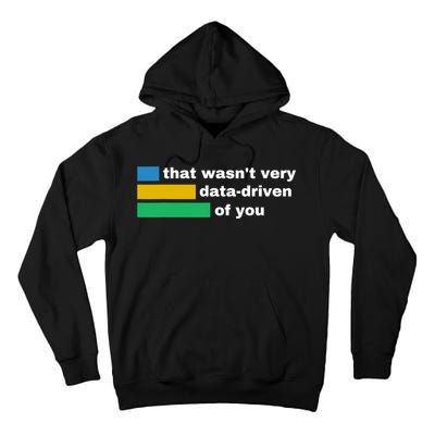 That WasnT Very Data Driven Of You Funny Data Analyst Geek Tall Hoodie