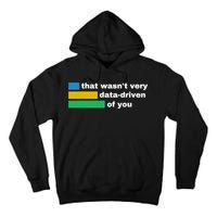 That WasnT Very Data Driven Of You Funny Data Analyst Geek Tall Hoodie