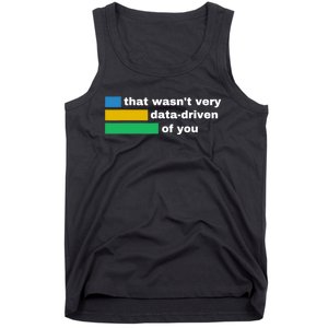 That WasnT Very Data Driven Of You Funny Data Analyst Geek Tank Top