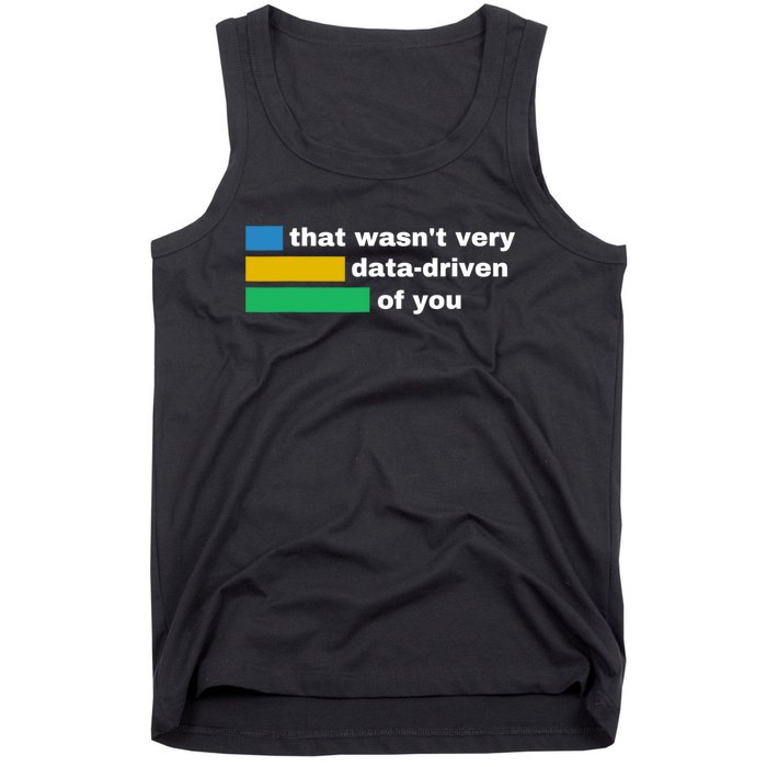 That WasnT Very Data Driven Of You Funny Data Analyst Geek Tank Top