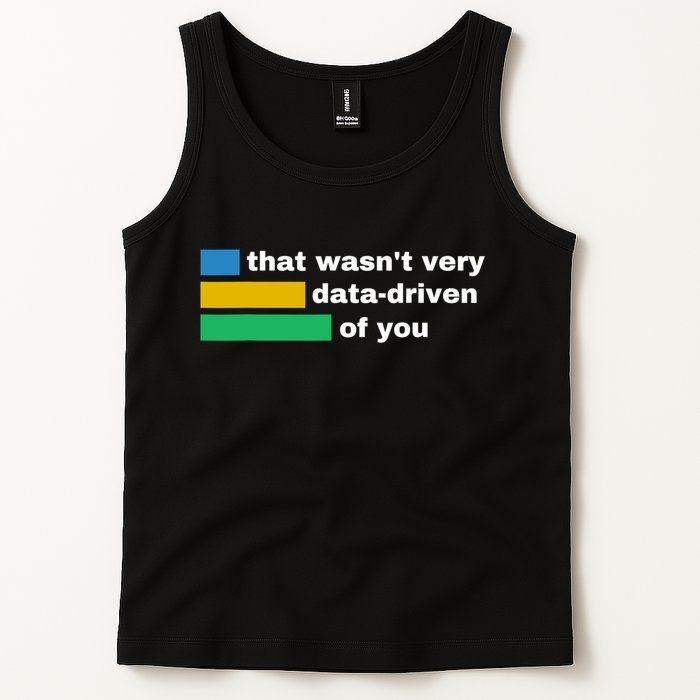 That WasnT Very Data Driven Of You Funny Data Analyst Geek Tank Top