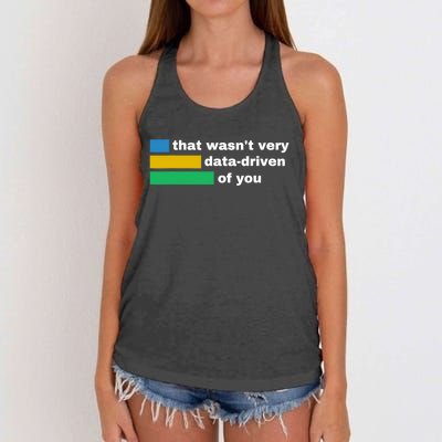 That WasnT Very Data Driven Of You Funny Data Analyst Geek Women's Knotted Racerback Tank