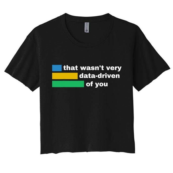 That WasnT Very Data Driven Of You Funny Data Analyst Geek Crop Top