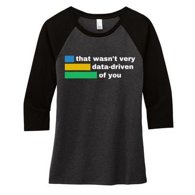 That WasnT Very Data Driven Of You Funny Data Analyst Geek Women's Tri-Blend 3/4-Sleeve Raglan Shirt