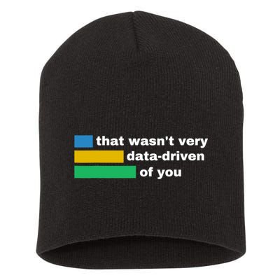 That WasnT Very Data Driven Of You Funny Data Analyst Geek Short Acrylic Beanie