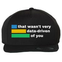 That WasnT Very Data Driven Of You Funny Data Analyst Geek Wool Snapback Cap