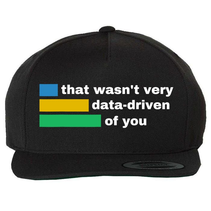 That WasnT Very Data Driven Of You Funny Data Analyst Geek Wool Snapback Cap