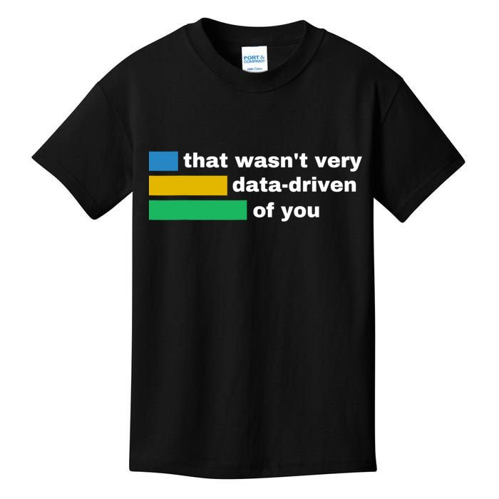 That WasnT Very Data Driven Of You Funny Data Analyst Geek Kids T-Shirt