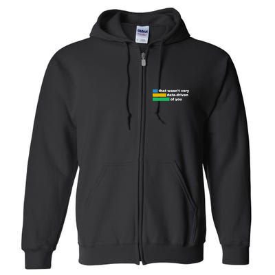 That WasnT Very Data Driven Of You Funny Data Analyst Geek Full Zip Hoodie