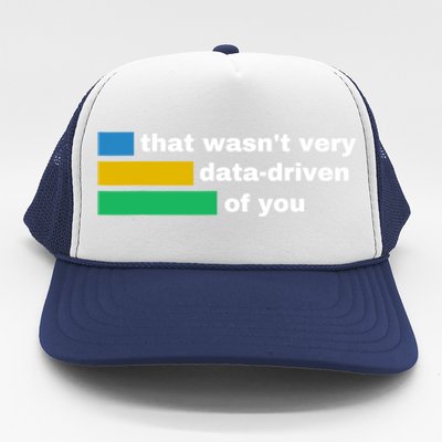 That WasnT Very Data Driven Of You Funny Data Analyst Geek Trucker Hat