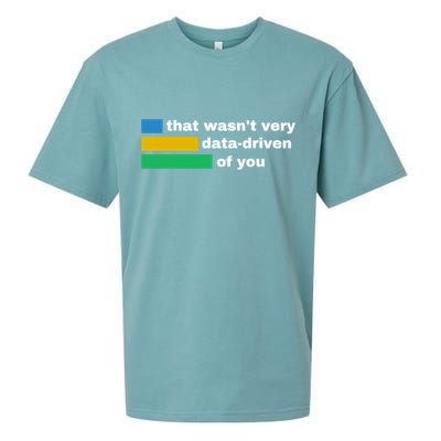 That WasnT Very Data Driven Of You Funny Data Analyst Geek Sueded Cloud Jersey T-Shirt
