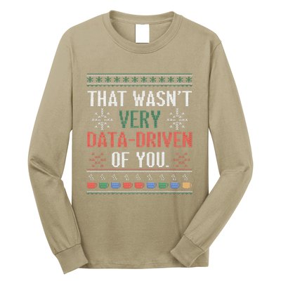 That WasnT Very Data Driven Of You Christmas Pajamas Long Sleeve Shirt