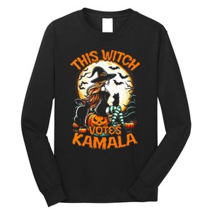 This Witch Votes Kamala Harris President Funny Halloween Long Sleeve Shirt