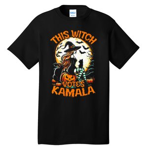 This Witch Votes Kamala Harris President Funny Halloween Tall T-Shirt