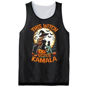 This Witch Votes Kamala Harris President Funny Halloween Mesh Reversible Basketball Jersey Tank