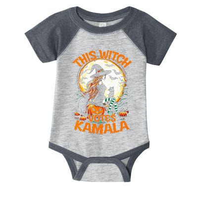 This Witch Votes Kamala Harris President Funny Halloween Infant Baby Jersey Bodysuit