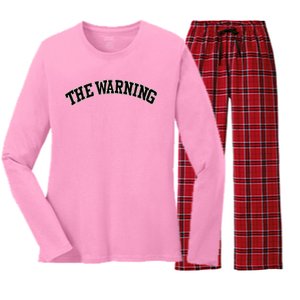 The Warning Varsity Women's Long Sleeve Flannel Pajama Set 