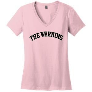 The Warning Varsity Women's V-Neck T-Shirt