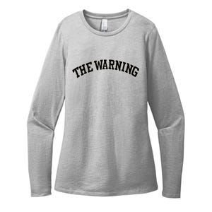 The Warning Varsity Womens CVC Long Sleeve Shirt