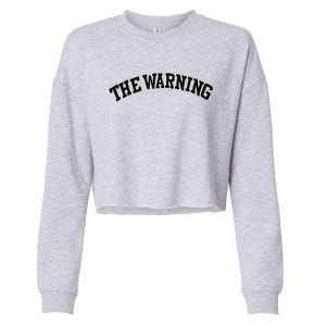 The Warning Varsity Cropped Pullover Crew