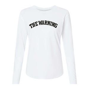 The Warning Varsity Womens Cotton Relaxed Long Sleeve T-Shirt