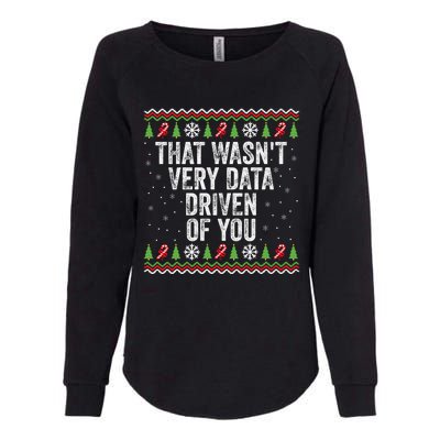 That WasnT Very Data Driven Of You Christmas Xmas Pajamas Womens California Wash Sweatshirt