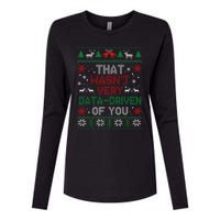 That WasnT Very Data Driven Of You Christmas Xmas Pajamas Womens Cotton Relaxed Long Sleeve T-Shirt