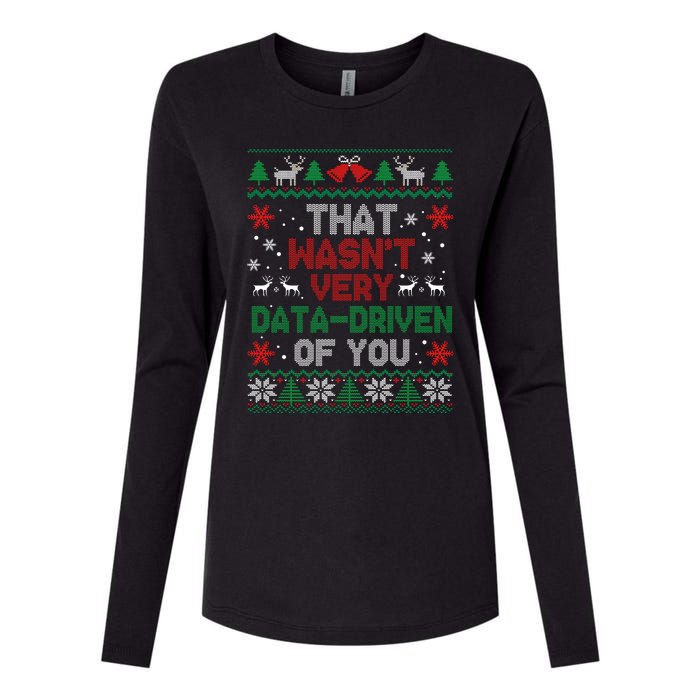 That WasnT Very Data Driven Of You Christmas Xmas Pajamas Womens Cotton Relaxed Long Sleeve T-Shirt