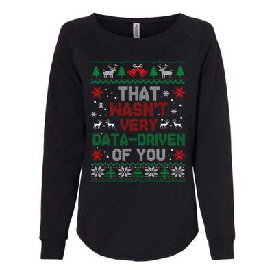 That WasnT Very Data Driven Of You Christmas Xmas Pajamas Womens California Wash Sweatshirt