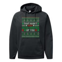 That WasnT Very Data Driven Of You Christmas Xmas Pajamas Performance Fleece Hoodie