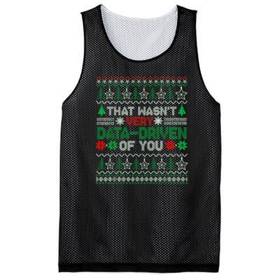 That WasnT Very Data Driven Of You Christmas Xmas Pajamas Mesh Reversible Basketball Jersey Tank