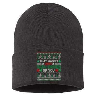 That WasnT Very Data Driven Of You Christmas Xmas Pajamas Sustainable Knit Beanie