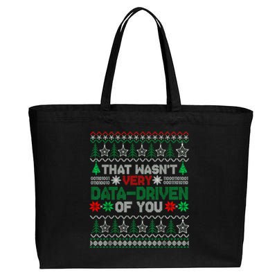 That WasnT Very Data Driven Of You Christmas Xmas Pajamas Cotton Canvas Jumbo Tote